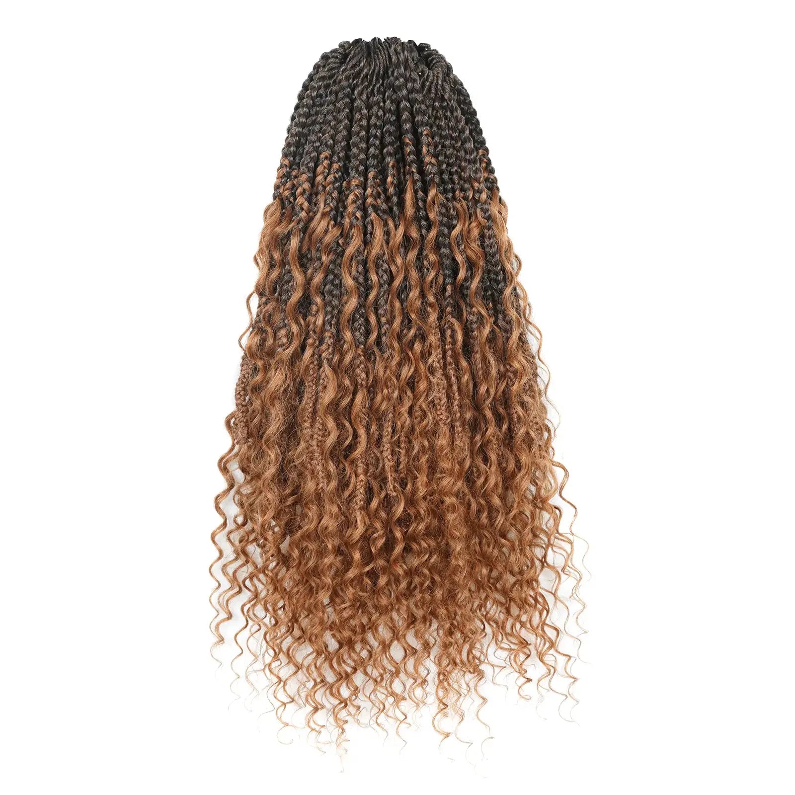 Toyotress Boho Box Braids with Human Hair Curls Protective Hairstyle Crochet Hair Extensions